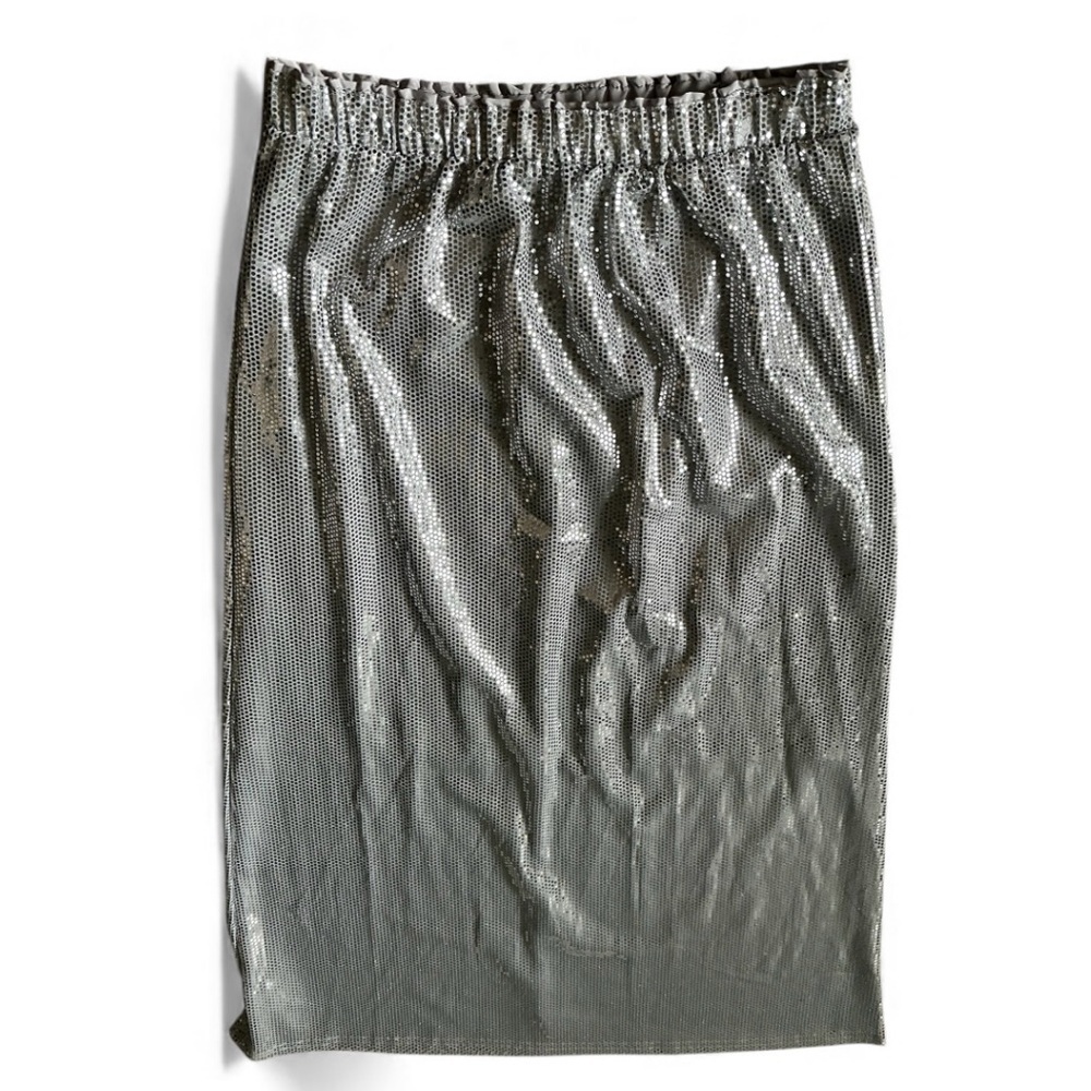 Serra Silver Metallic Pencil Skirt size S